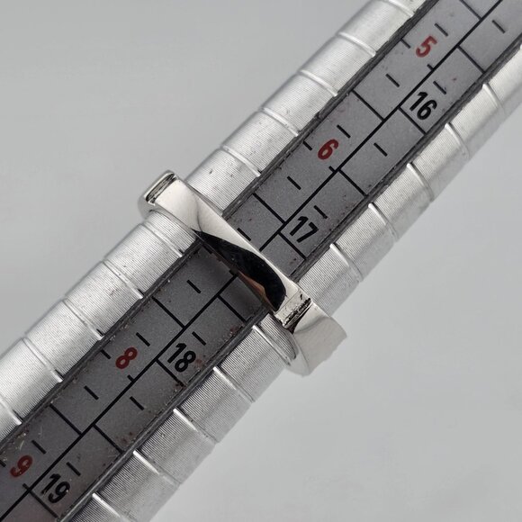 Sterling Silver Cubic Zirconia Engagement Wedding Ring 7 Solitaire Style 925 - Picture 7 of 14